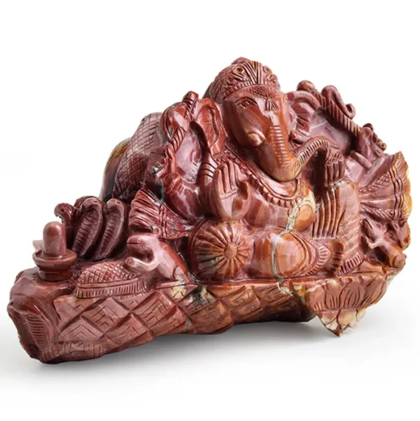 Ganeshji With Lingam In Jigalong Jasper