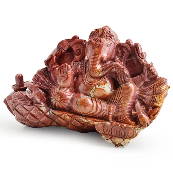 Ganeshji With Lingam In Jigalong Jasper