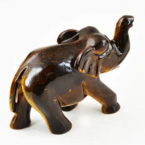 Gemston Tiger Eye Handicraft Elephant Statue