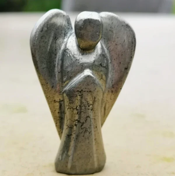 Pyrite Gemston Carved Angel