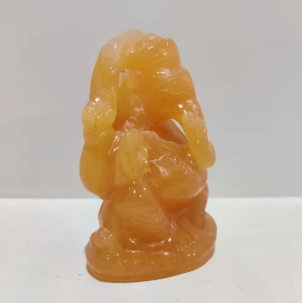 Yellow Jad Ganesh Statue